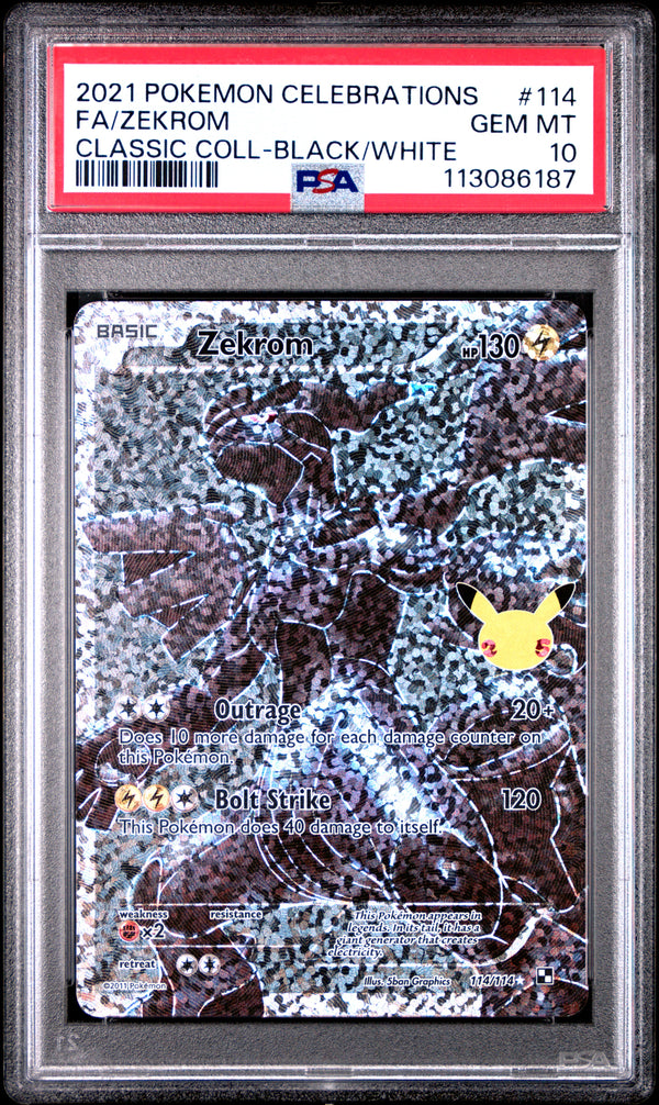 Zekrom #114 2021 Pokemon Celebrations Classic Collection PSA 10