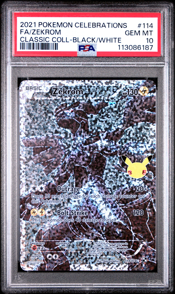 Zekrom #114 2021 Pokemon Celebrations Classic Collection PSA 10