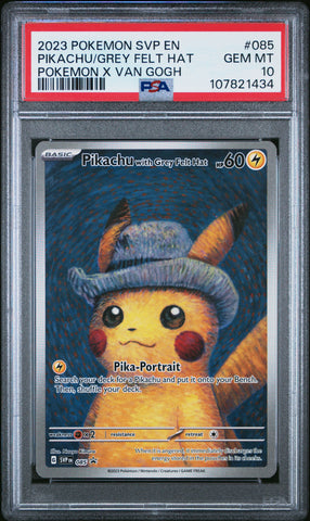 Pikachu/Grey Felt Hat #085 2023 Svp En-Sv Promo PSA 10 X Van Gogh