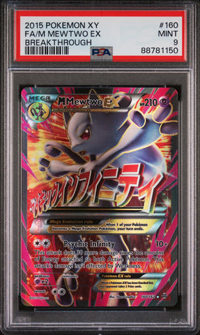 Fa/M Mewtwo Ex #160 2015 Pokemon Xy Breakthrough PSA 9 Breakthrough