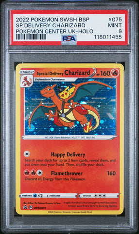 Sp.Delivery Charizard #075 2022 Pokemon Swsh Black Star Promo PSA 9 a