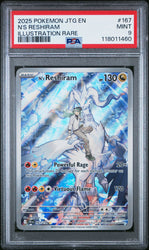 N'S Reshiram #167 2025 Pokemon Jtg En-Journey Together PSA 9 Illustration Rare c