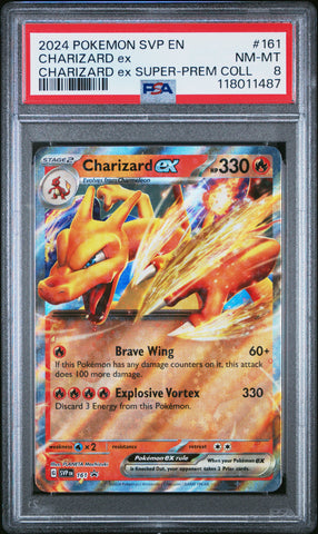 Charizard Ex #161 2024 Pokemon Svp En-Sv Black Star Promo PSA 8 Charizard Ex