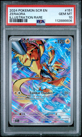 Zeraora #151 2024 Pokemon Scr En-Stellar Crown PSA 10 IR