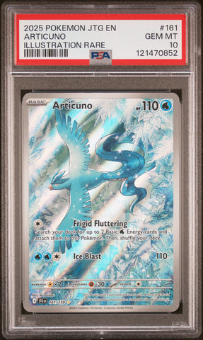 Articuno #161 2025 Pokemon Jtg En-Journey Together PSA 10 Illustration Rare g