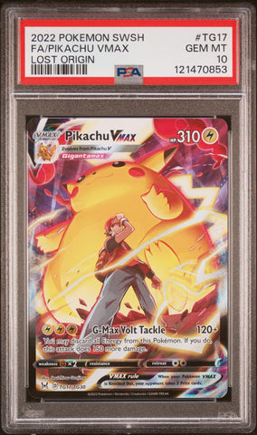 Pikachu Vmax #TG17 2022 Pokemon Sword & Shield Lost Origin PSA 10 a