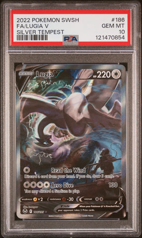 Lugia V #186 2022 Pokemon Sword & Shield Silver Tempest PSA 10