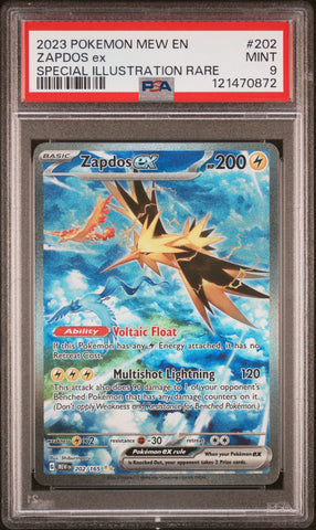 Zapdos Ex #202 2023 Pokemon Mew En-151 PSA 9 SIR