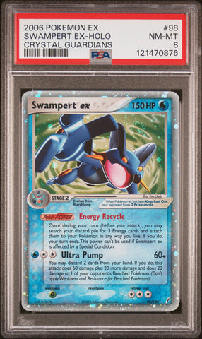 Swampert Ex-Holo #98 2006 Pokemon Ex Crystal Guardians PSA 8 Crystal Guardians