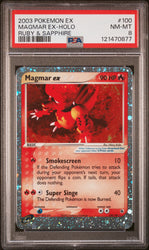 Magmar Ex-Holo #100 2003 Pokemon Ex Ruby & Sapphire PSA 8 Ruby & Sapphire