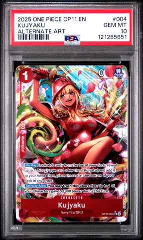 Kujyaku #004 2025 One Piece Op11-A Fist Of Divine Speed PSA 10 Alt Art