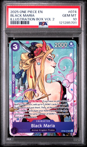 Black Maria #074 2025 One Piece Promos PSA 10 Illustration Box Vol 2 a