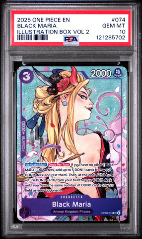 Black Maria #074 2025 One Piece Promos PSA 10 Illustration Box Vol 2 b