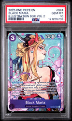 Black Maria #074 2025 One Piece Promos PSA 10 Illustration Box Vol 2 c