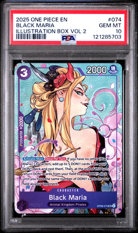 Black Maria #074 2025 One Piece Promos PSA 10 Illustration Box Vol 2 c