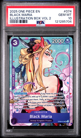 Black Maria #074 2025 One Piece Promos PSA 10 Illustration Box Vol 2 d