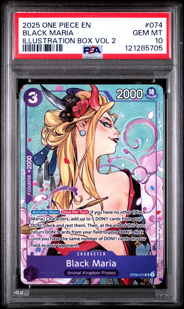 Black Maria #074 2025 One Piece Promos PSA 10 Illustration Box Vol 2