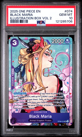 Black Maria #074 2025 One Piece Promos PSA 10 Illustration Box Vol 2 f