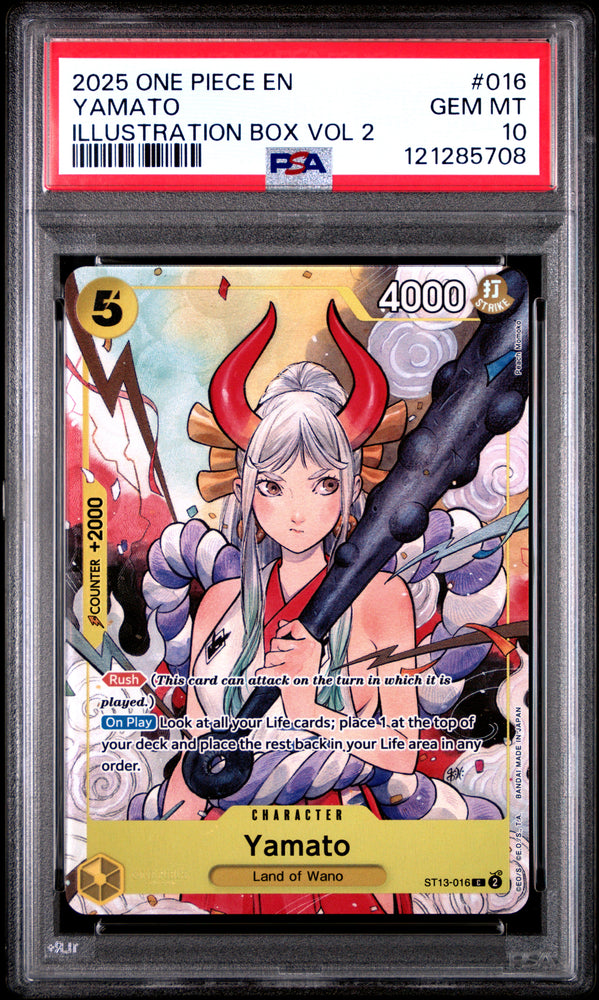 Yamato #016 2025 One Piece Promos PSA 10 Illustration Box Vol 2 a