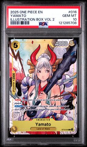 Yamato #016 2025 One Piece Promos PSA 10 Illustration Box Vol 2 a