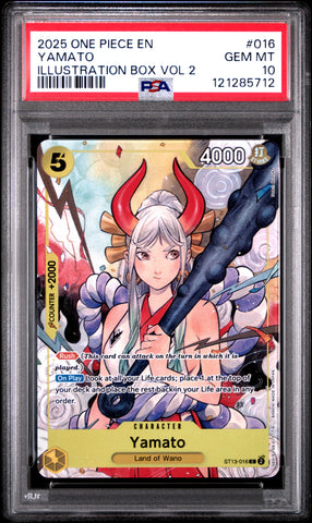 Yamato #016 2025 One Piece Promos PSA 10 Illustration Box Vol 2 e