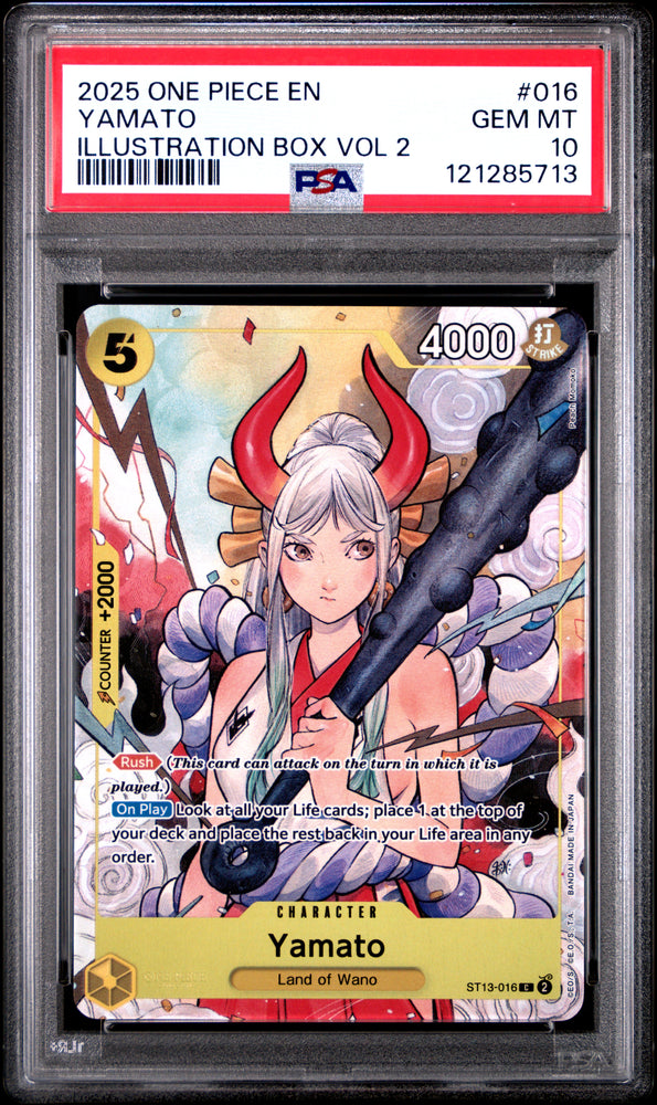 Yamato #016 2025 One Piece Promos PSA 10 Illustration Box Vol 2 f