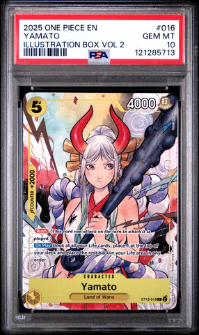 Yamato #016 2025 One Piece Promos PSA 10 Illustration Box Vol 2 f