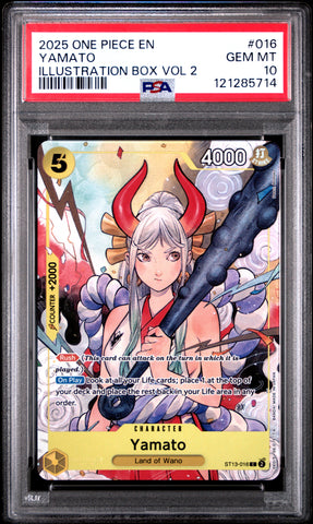 Yamato #016 2025 One Piece Promos PSA 10 Illustration Box Vol 2 g
