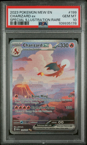 Charizard Ex #199 2023 Pokemon Mew En-151 PSA 10 Special Illustration Rare