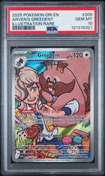 Arven's Greedent #205 2025 Pokemon Dri En-Destined Rivals PSA 10 IR a