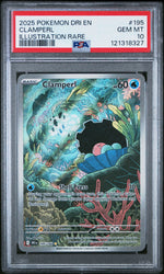 Clamperl #195 2025 Pokemon Dri En-Destined Rivals PSA 10 IR b