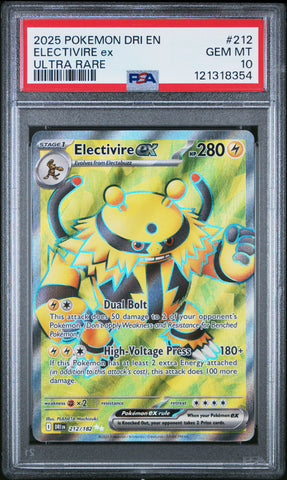 Electivire Ex #212 2025 Pokemon Dri En-Destined Rivals PSA 10 Ultra Rare