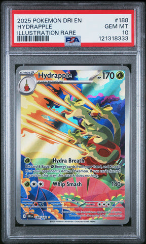 Hydrapple #188 2025 Pokemon Dri En-Destined Rivals PSA 10 Illustration Rare