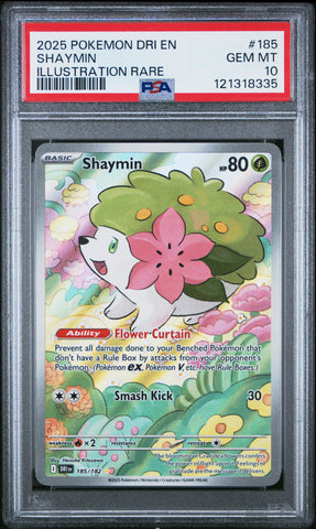Shaymin #185 2025 Pokemon Dri En-Destined Rivals PSA 10 Illustration Rare