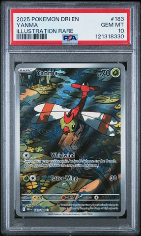 Yanma #183 2025 Pokemon Dri En-Destined Rivals PSA 10 Illustration Rare