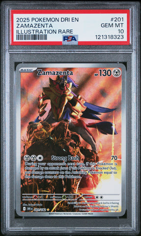Zamazenta #201 2025 Pokemon Dri En-Destined Rivals PSA 10 IR a