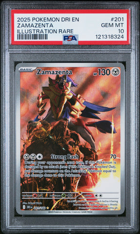 Zamazenta #201 2025 Pokemon Dri En-Destined Rivals PSA 10 IR b