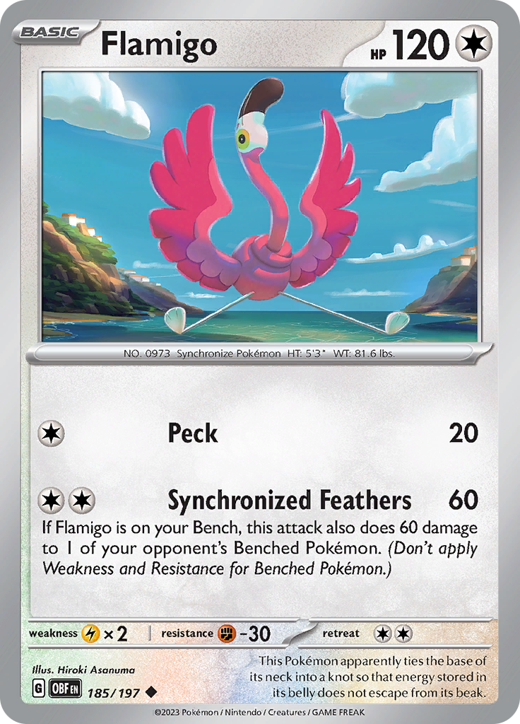Flamigo (185/197) [Scarlet & Violet: Obsidian Flames]