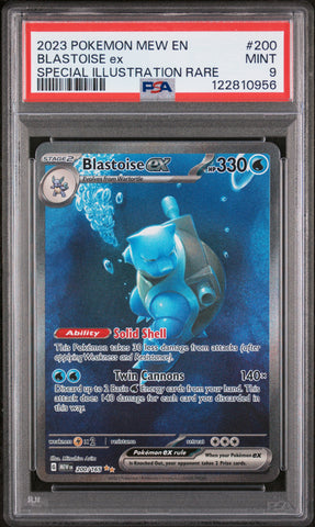 Blastoise Ex #200 2023 Pokemon Mew En-151 PSA 9 Special Illustration Rare