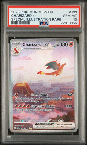 Charizard Ex #199 2023 Pokemon Mew En-151 PSA 10 Special Illustration Rare