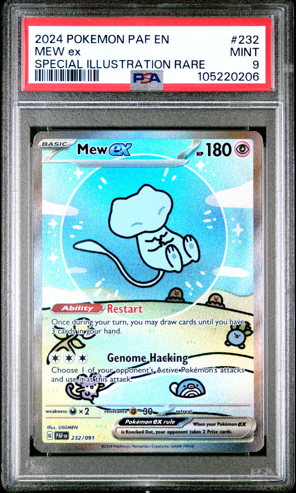 Mew Ex #232 2024 Pokemon Paf En-Paldean Fates PSA 9 Special Illustration Rare