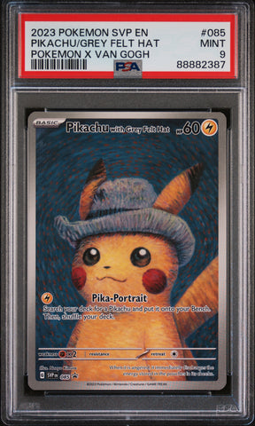 Pikachu/Grey Felt Hat #085 2023 Pokemon Svp PSA 9 Pokemon X Van Gogh