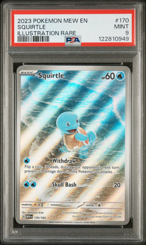 Squirtle #170 2023 Pokemon Mew En-151 PSA 9 Illustration Rare