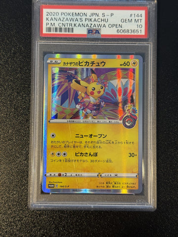 Kanazawa's Pikachu #144 2020 Pokemon Jpn S Promo PSA 10 P.M. Cntr.Kanazawa