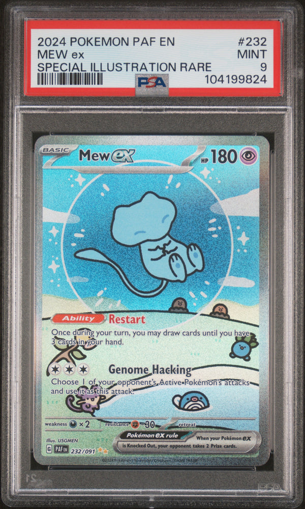Mew Ex #232 2024 Pokemon Paf En-Paldean Fates PSA 9 Special Illustration Rare c