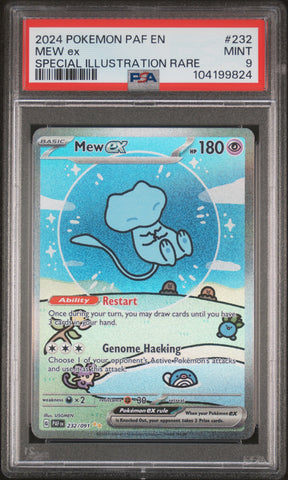 Mew Ex #232 2024 Pokemon Paf En-Paldean Fates PSA 9 Special Illustration Rare c