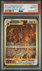 Fa/Giratina Vstar #GG69 2023 Pokemon Sword And Shield Crown Zenith PSA 10 b