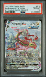 Rayquaza Vmax #218 2021 Pokemon Sword & Shield Evolving Skies PSA 10