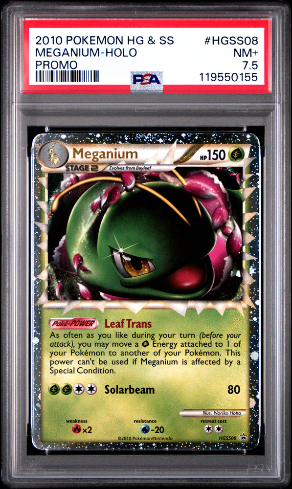 Meganium-Holo #HGSS08 2010 Pokemon Heartgold & Soulsilver Promo PSA 7.5 Promo