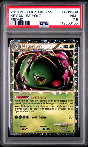 Meganium-Holo #HGSS08 2010 Pokemon Heartgold & Soulsilver Promo PSA 7.5 Promo